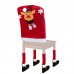 Vianočná dekorácia na stoličku sada - Sob - 50 x 60 cm - červená/biela