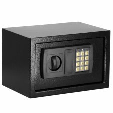 Springos Domáci trezor na cennosti s elektronickým zámkom - kovový - 31 cm - čierny