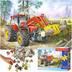 CASTORLAND Puzzle 60 dielikov Traktor - 5+