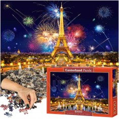 CASTORLAND Puzzle 1000 dielikov - Ohňostroj nad Eiffelovou vežou - 68x47cm