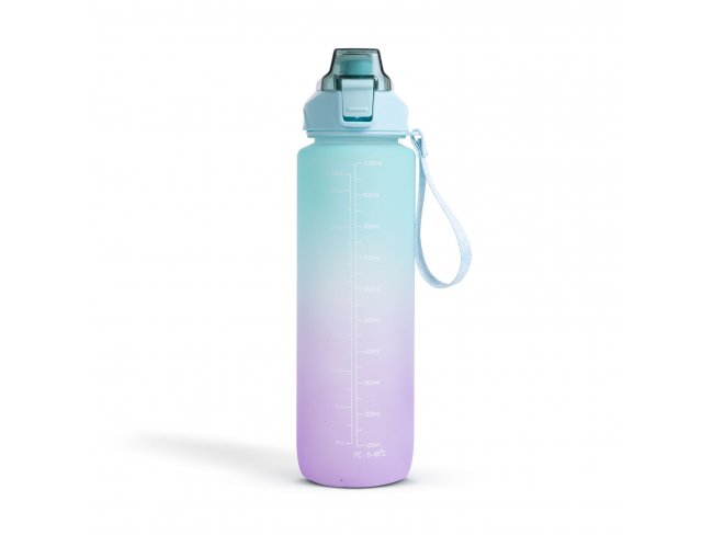 Športová fľaša - 1 L - opálová - modro - fialový farebný prechod