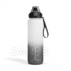 Športová fľaša - 1 L - opálová - čierno - biely farebný prechod