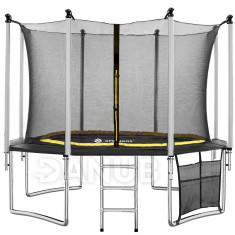 Springos Záhradná trampolína pre deti s vnútornou sieťou a rebríkom - 427-435 cm