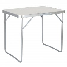 Springos Skladací cestovný stolík kempingový - 90x60x70cm - krémová farba