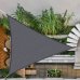SPRINGOS Tieniaca plachta trojuholník - 400x400x400cm - tmavo sivá