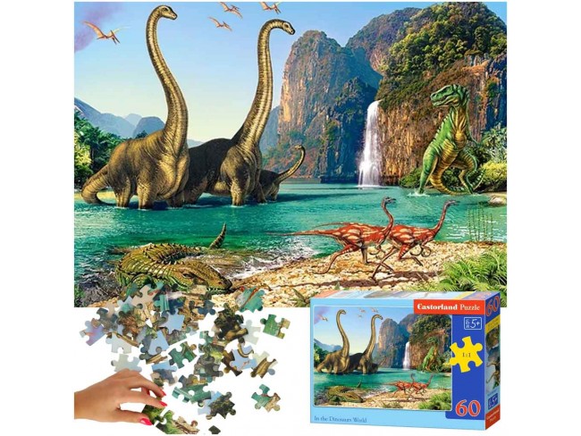 CASTORLAND Puzzle 60 dielikov - Svet dinosaurov - 5+