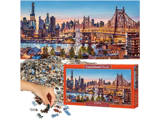 CASTORLAND Puzzle 4000 dielikov - Večer v New Yorku - 138x68cm