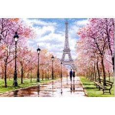 CASTORLAND Puzzle 1000 dielikov - Romantická prechádzka Parížom - 68x47cm