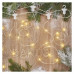 LED vianočný záves – cencúle, 1,7 m, vonkajšia aj vnútorná, teplá biela, programy