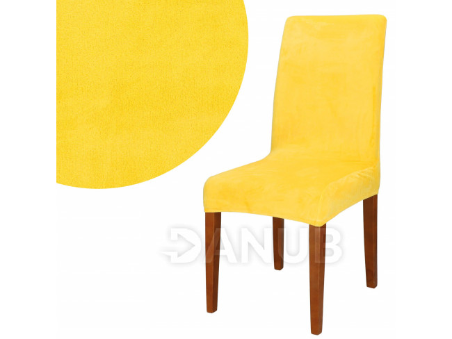 SPRINGOS Návlek na stoličku univerzálny - žltý zamat