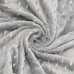 SPRINGOS Plyšová deka LUX - 150x200cm - svetlosivá + zlaté detaily