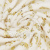 SPRINGOS Plyšová deka LUX - 150x200cm - krémová + zlaté listy