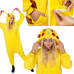 Plyšový overal Kigurumi - vzor pikachu - veľkosť L - 175 cm