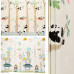 Springos Obojstranná penová podložka 180x200x1cm - pandy / farebné zvieratká + meter