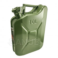 Benzinový kanister - kov - 10 L - zelený