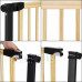 SPRINGOS Bezpečnostná bariérová zabrána pre schody a dvere - čierna/drevo - 75-89 cm