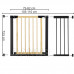 SPRINGOS Bezpečnostná bariérová zabrána pre schody a dvere - čierna/hnedá - 75-110 cm