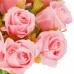 Springos Umelá kytica z 12 ruží - ružové kvety - 26 cm