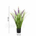 Springos Umelá levanduľa v črepníku + tráva - 60 cm 