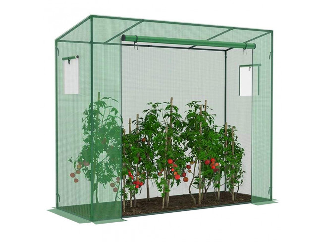 Springos Fóliový záhradný skleník UV4 - 130g/m2 - 2x1,7x0,8 m - zelený