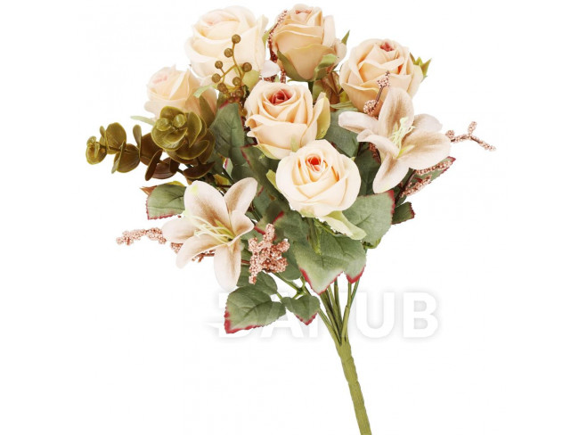 Springos Umelé kvety - 10 kvetov - 37 cm - ružové