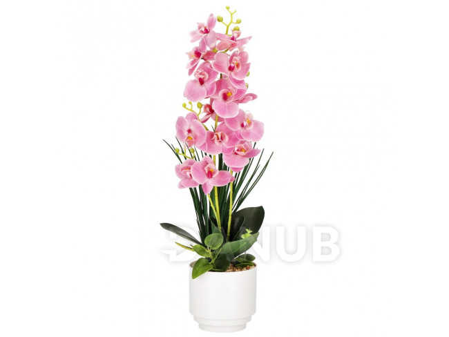 Springos Umelá orchidea v črepníku - 56 cm - ružová