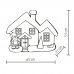 Keramická figúrka zasnežený domček - 53cm