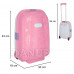 Detský cestovný kufor na kolieskach - ružový