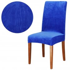 SPRINGOS Návlek na stoličku univerzálny - modrý zamat