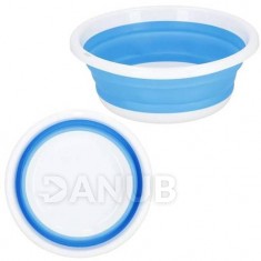 Springos Skladacia nádoba silikónová - 3L - modrobiela