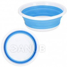 Springos Skladacia nádoba silikónová - 4,5L - modrobiela