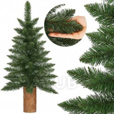 SPRINGOS Umelý vianočný stromček - 100 cm - prírodný kmeň - jedľa zelená premium