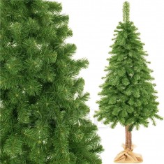 SPRINGOS Umelý vianočný stromček - 160 cm - prírodný kmeň - borovica