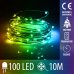 Vianočná led svetelná mikro reťaz vnútorná + diaľkový ovládač - 100led - 10m multicolour