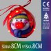 Vianočná LED svetelná ozdoba vnútorná - na batérie - vianočná guľa červená snehuliak - 8x8CM - Multicolour