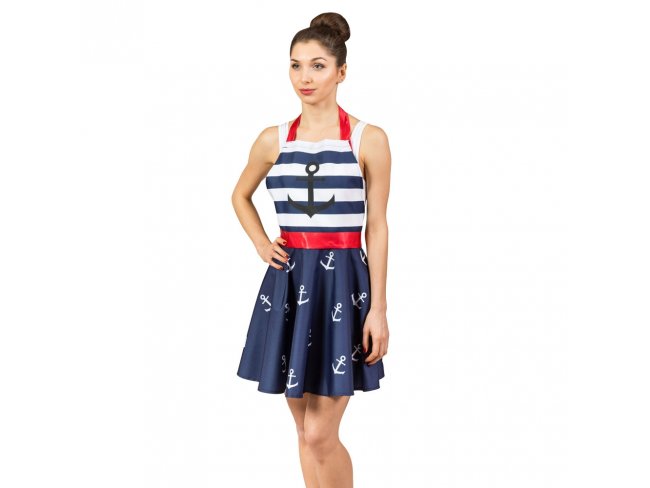 Zástera pre ženu - námornícke šaty 