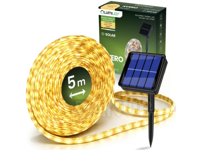 LED solárny pás 150x LED AVERO 3000K Warm IP44
