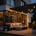 Solárna záhradná girlanda 15x LED plameň dekoratívne svetielka 15m 1800K teplá FLAME LUMILED