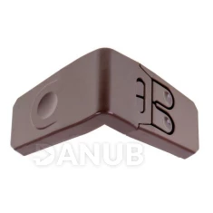 Detská poistka na nábytok rohová - hnedá 