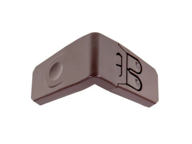 Detská poistka na nábytok rohová - hnedá 