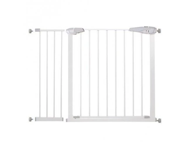 Bezpečnostná bariérová zabrána pre schody a dvere - biela - 76-113 cm