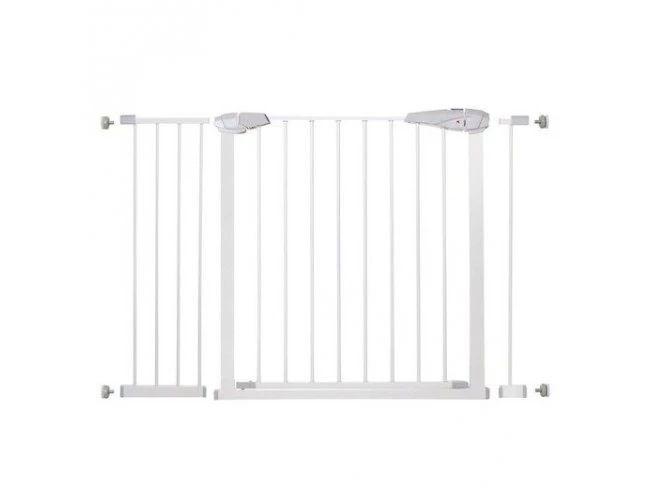 Bezpečnostná bariérová zabrána pre schody a dvere - biela - 76-120 cm