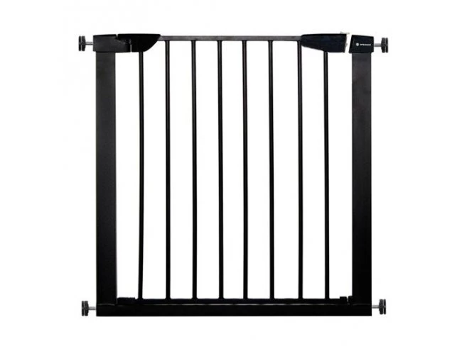 Bezpečnostná bariérová zábrana pre schody a dvere - čierna - 75-82 cm