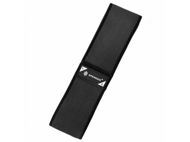 Fitness guma na cvičenie Hip Band - L - 2x43 cm - čierna