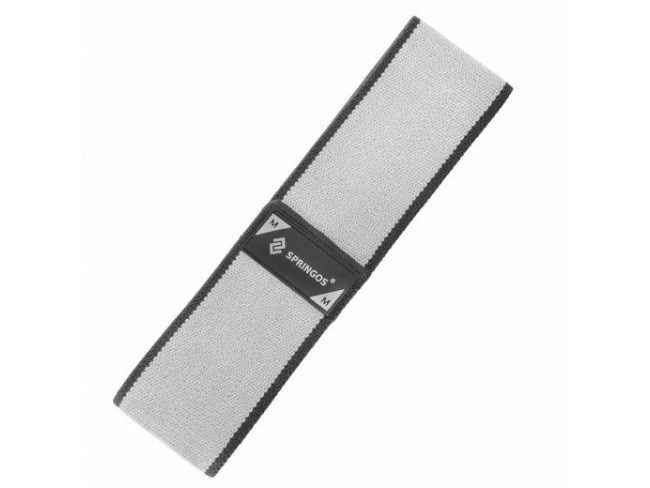 Fitness guma na cvičenie Hip Band - M - 2x38 cm - sivá