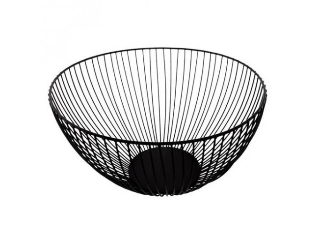 Kovový kôš na ovocie - 25x15cm - čierny