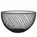 Kovový kôš na ovocie Modern - 25x15cm - čierny