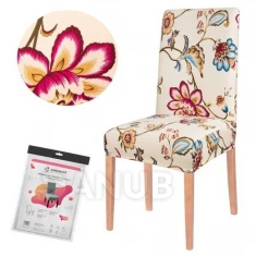 Návlek na stoličku univerzálny - farebné kvety