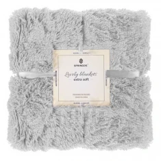 Obojstranná vlnená deka 160x200cm - svetlo sivá