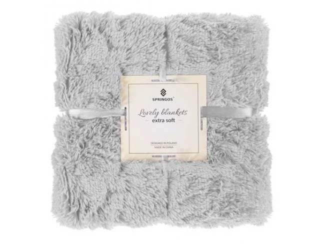 Obojstranná vlnená deka 200x220cm - svetlo sivá